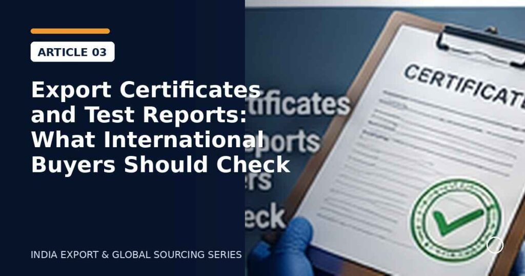 Export Certificates and Test Reports: What International Buyers Should Check